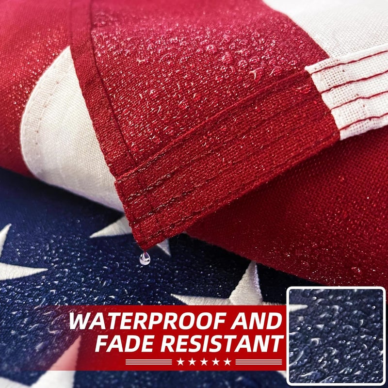 Try everything Premium American Flag 2.5x4 Ft TearProof Series for Outside, Heavy Duty Outdoor，Longest Lasting, Super Tough Fade Resistant Spun Polyester, High Wind US Outdoor Flags Embroidered Stars, Sewn Stripes, Brass Grommets - Image 5